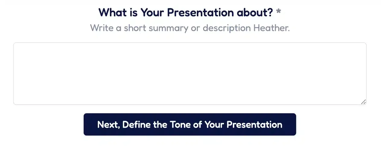 Presentation Description