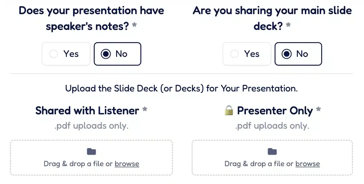 Presentation Sharing Options