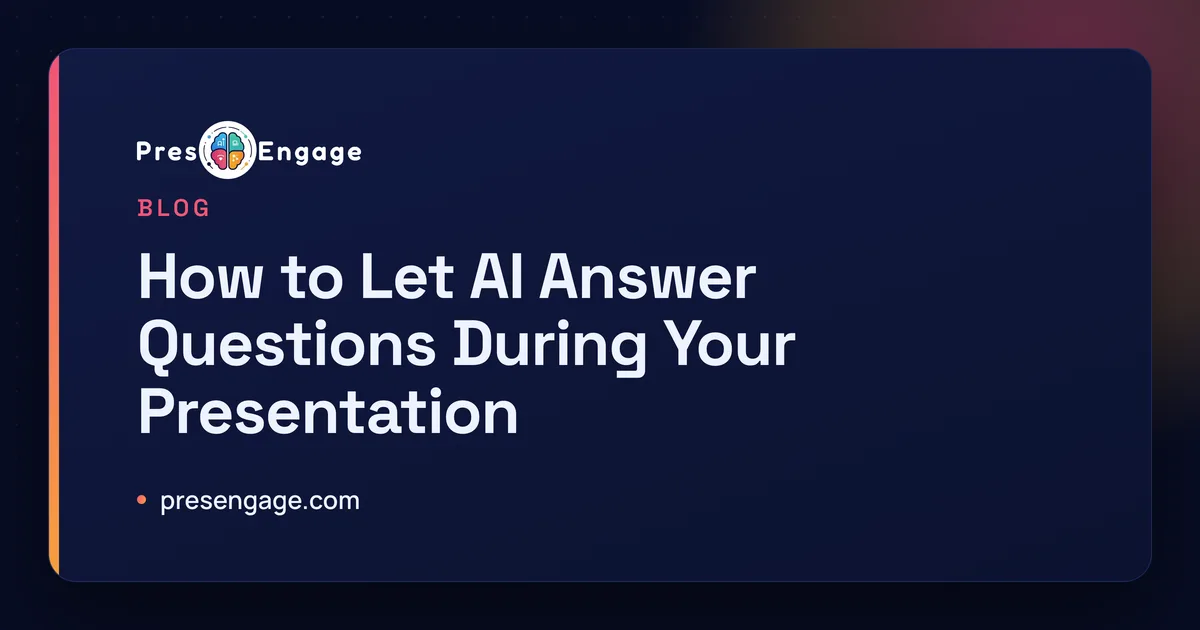 AI answering audience questions during a presentation