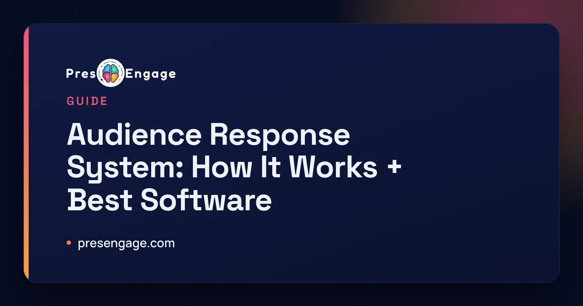 Audience response software running a live vote from attendees' phones