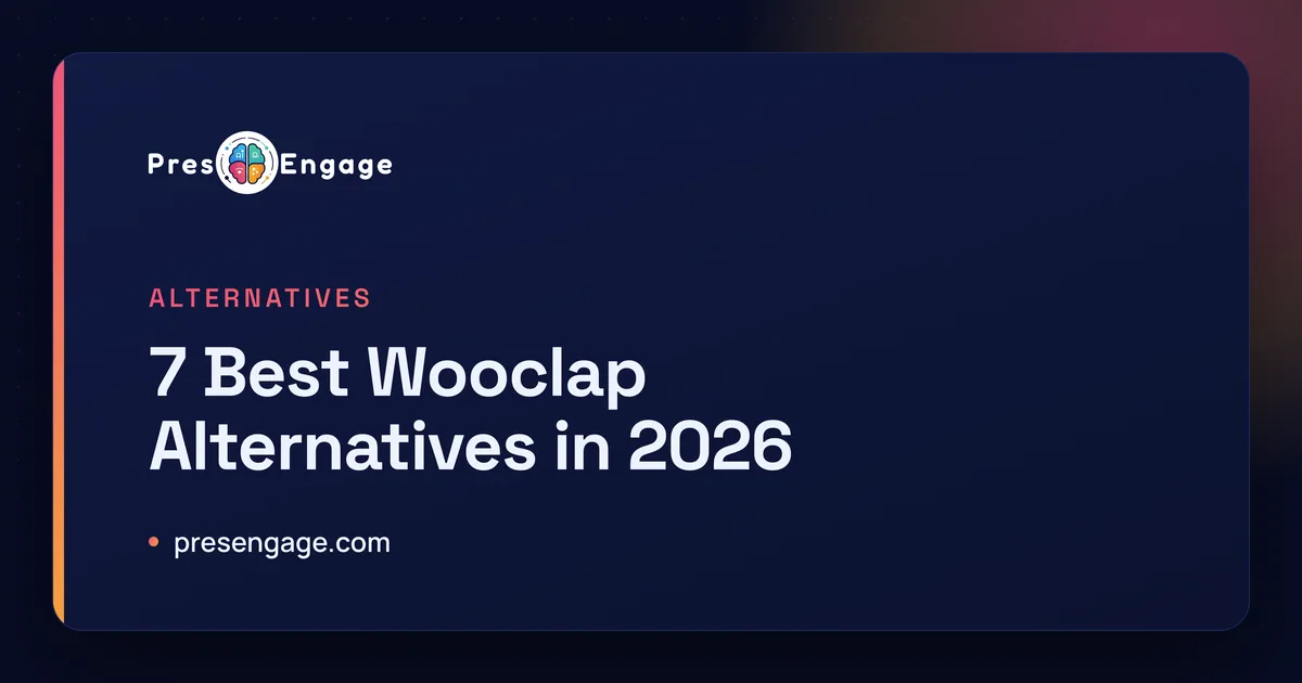 Read: 7 Best Wooclap Alternatives in 2026 7 best Wooclap alternatives in 2026