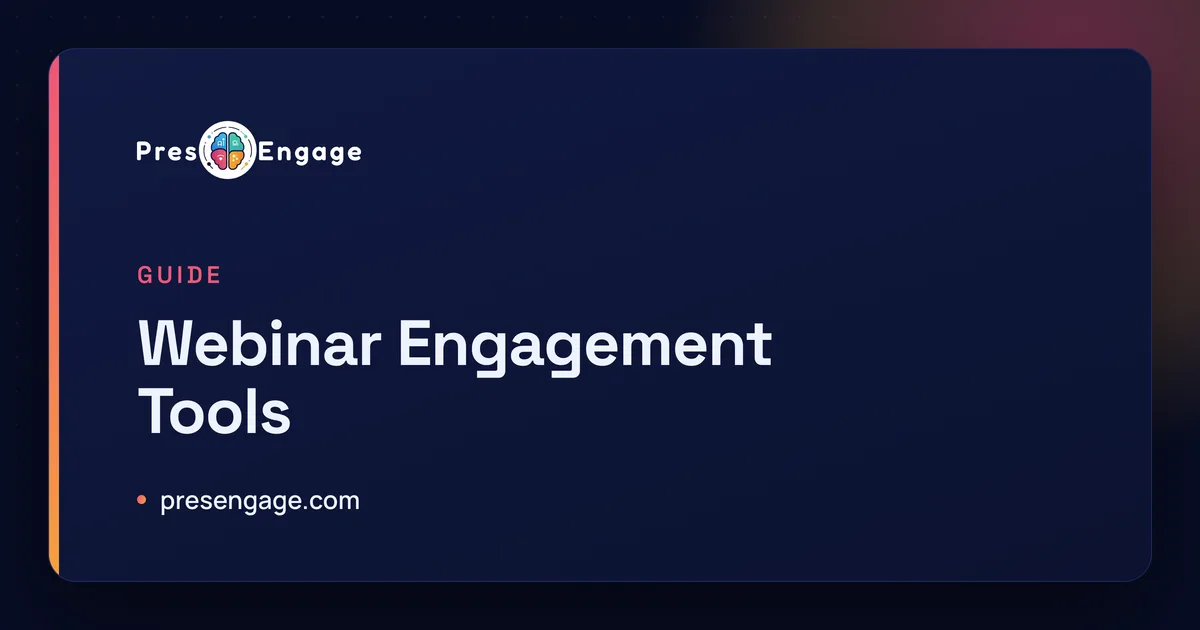 Read: Webinar Engagement Tools Webinar engagement tools