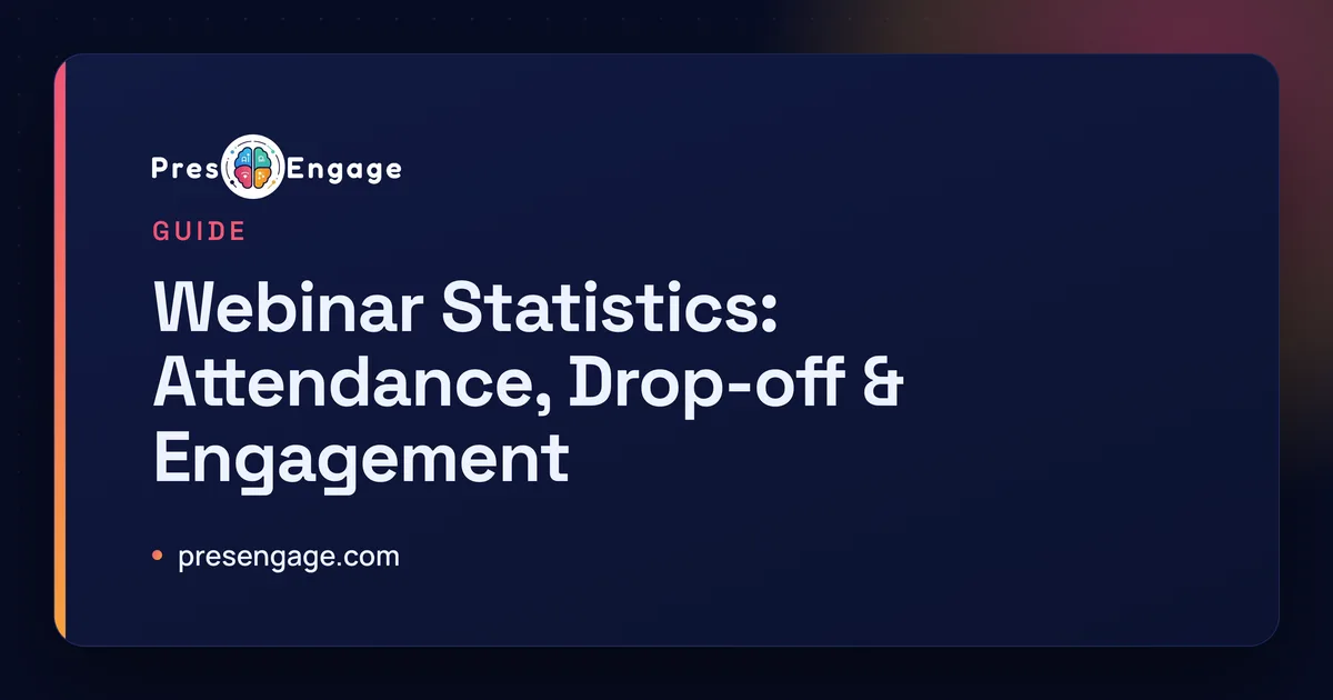 Webinar statistics on attendance, drop-off, and engagement