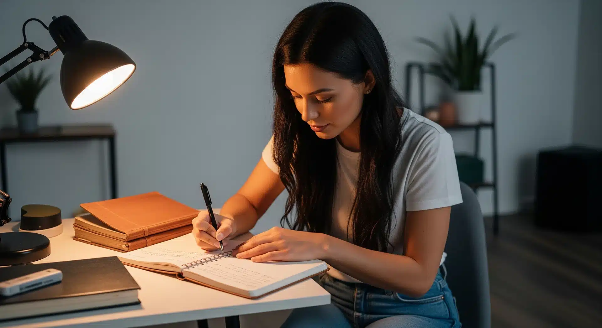 A Person Writing on a Piece of Paper