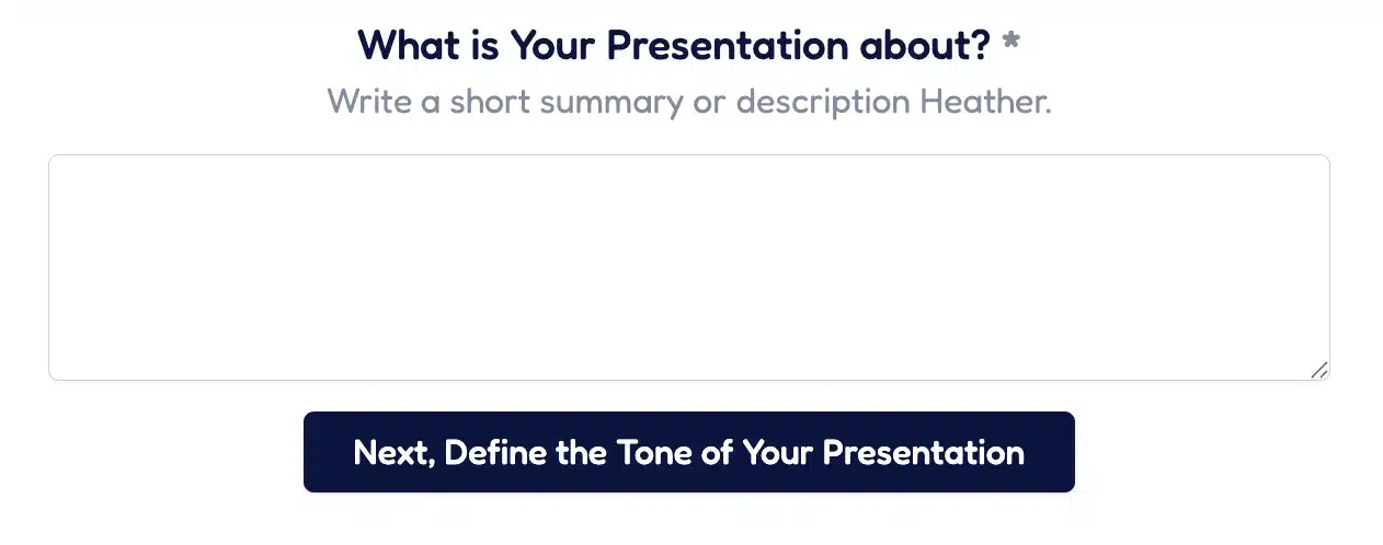 Presentation Description