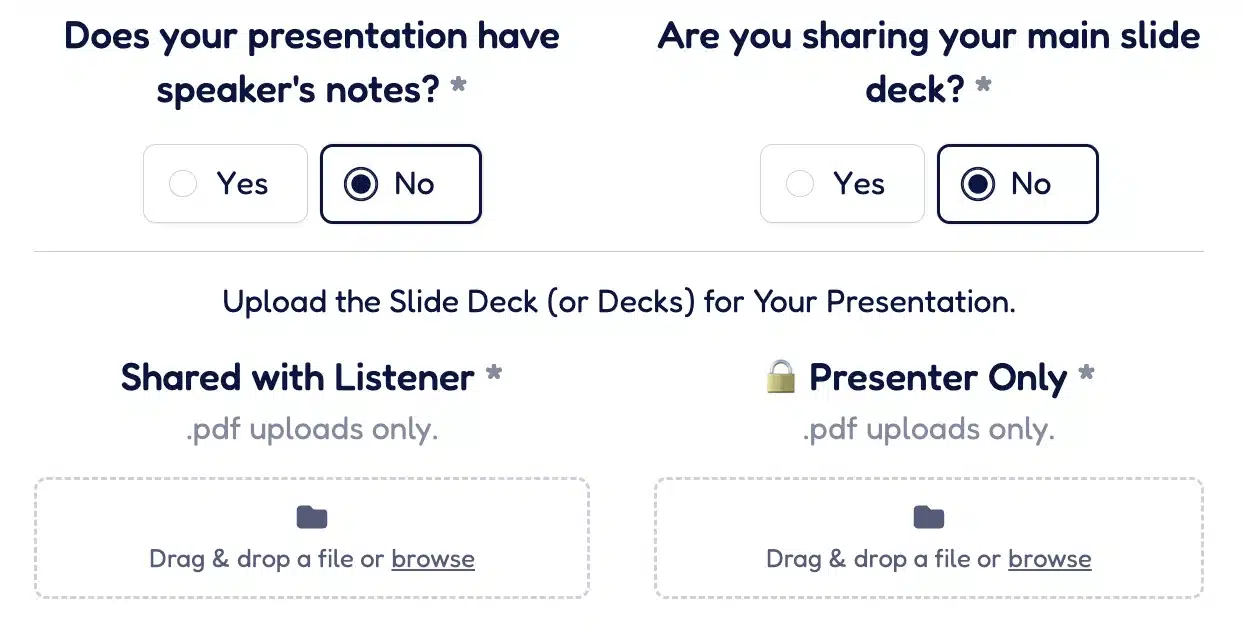 Presentation Sharing Options